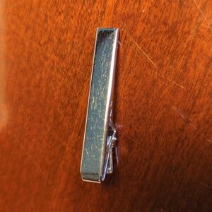 Signed Anson Men's Tie clip Silvertone vintage
